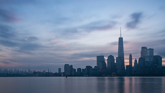Lower Manhattan at dawn